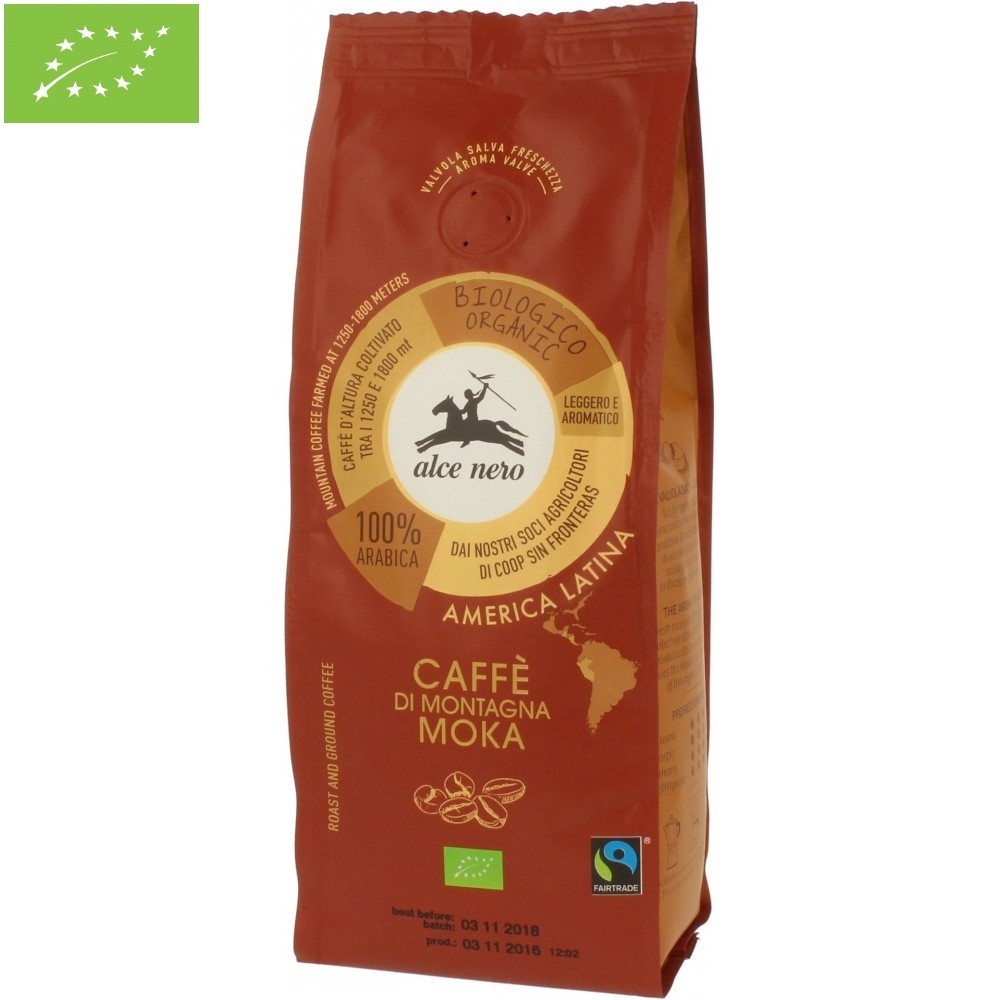 ALCE NERO Kawa 100% Arabica Moka mielona 250g - Nabea.pl