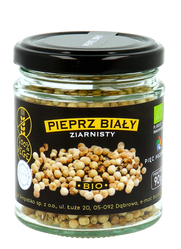 PIĘĆ PRZEMIAN Pieprz biały ziarnisty bezglutenowy BIO 90g