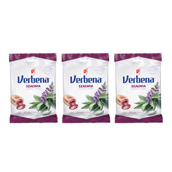 Zestaw: 3x Verbena − Szałwia, cukierki ziołowe − 60 g