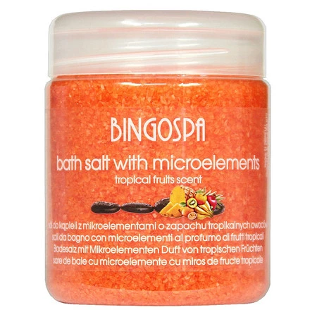 Sól do kąpieli  z mikroelementami o zapachu owoców tropikalnych 550g