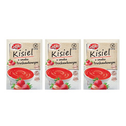 Zestaw: 3x Kisiel truskawkowy bez glutenu Celiko, 40g