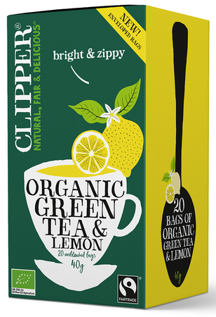 CLIPPER HERBATA ZIELONA Z CYTRYNĄ FAIR TRADE BIO (20 x 2 g) 40 g
