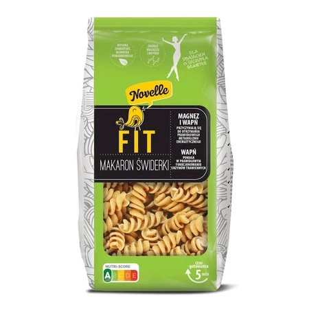 MAKARON (SEMOLINOWY RAZOWY) FIT ŚWIDERKI 250 g - NOVELLE KRÓKA DATA 09.2025