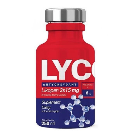 Zestaw 30x Napój LycopenVit Antyoxidant z Witaminą C i E + Kurkuma 250 ml