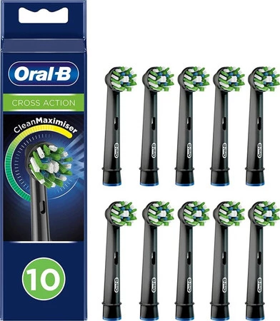ORAL-B BRAUN KOŃCÓWKI EB50-10 CROSSACT.BLACK CleanMaximizer