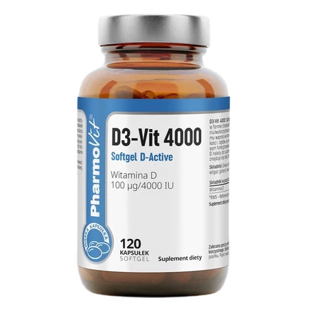 Pharmovit Witamina D3-Vit 4000 Softgel D-Active - 120 kaps.