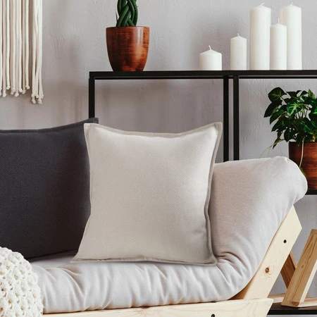 Poszewka dekoracyjna kremowa LUNA/ 45X45