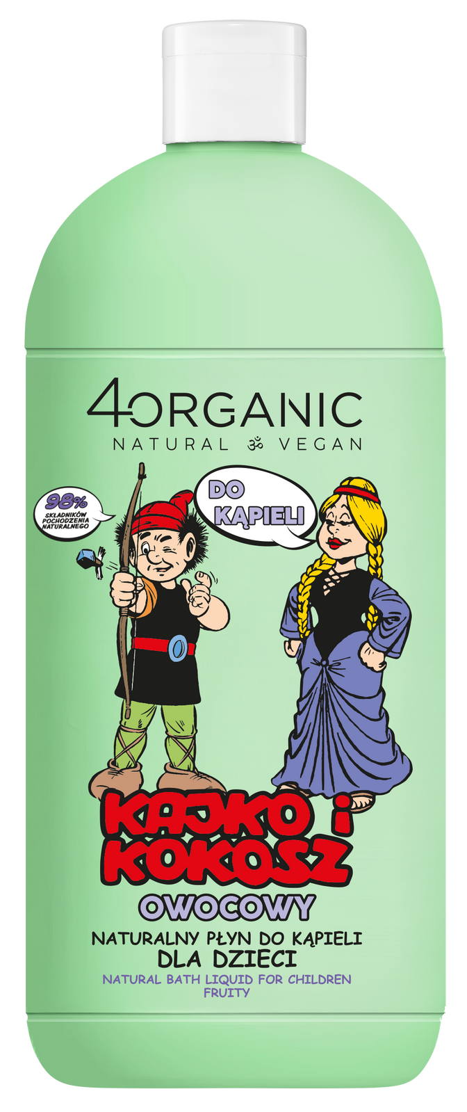 4Organic Naturalny płyn do kąpieli Kajko i Kokosz Owocowy 500 ml - Nabea.pl