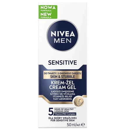 Men Sensitive krem-żel do twarzy i 3-dniowego zarostu 50ml
