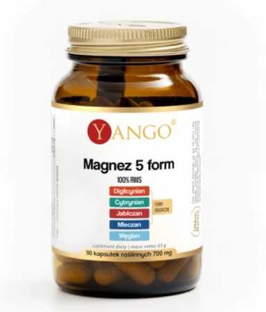 Yango Magnez 5 form wsparcie mięśni i układu nerwowego 90 kaps.