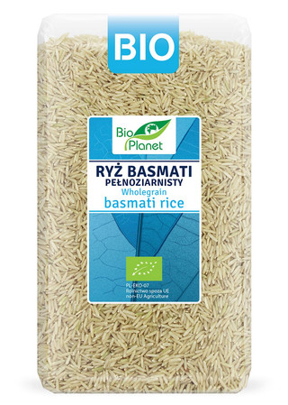 Zestaw 2x Bio Planet − Ryż Basmati pełnoziarnisty BIO − 1 kg
