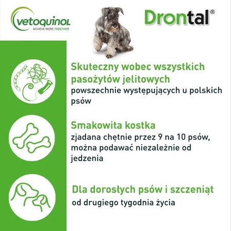VETOQUINOL Drontal Dog Flavour Tabletki dla psa na robaki 2szt.
