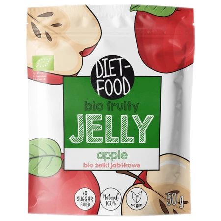 DIET-FOOD ŻELKI OWOCOWE JABŁKOWE BIO 50 g