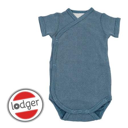 Lodger Body kopertowe niemowlęce krótki rękaw bawełniana niebieskie Ciumbelle Dragonfly r. 56