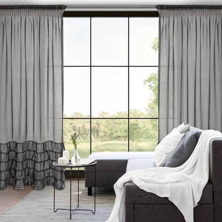 FIRANA GOTOWA CARLI NA TAŚMIE 140 X 270 CM CZARNY