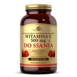 Solgar – Witamina C 500mg smak żurawinowo – malinowy  90 past. do ssania