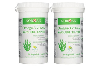 Zestaw: 2x Norsan Omega-3 VEGAN 80 kaps.