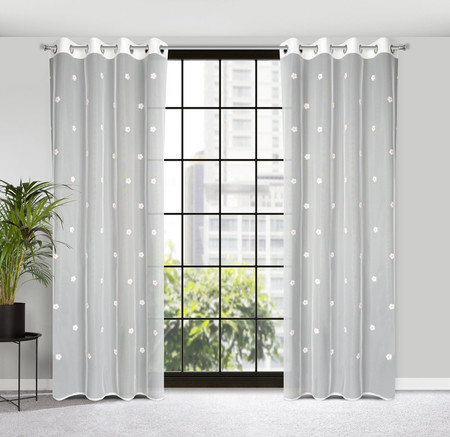 FIRANA GOTOWA ELSA 140 X 250 CM BIAŁY
