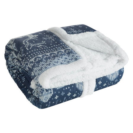 Koc Sherpa 150x200 skandynawski niebieski