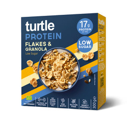PŁATKI PROTEINOWE Z GRANOLĄ BEZGLUTENOWE BIO 300 g - TURTLE