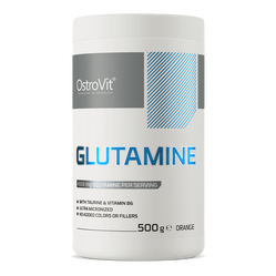 OstroVit Glutamina L-Glutamin + tauryna + Witamina B6 na wsparcie regeneacji po wysiłku500 g smak pomarańcza