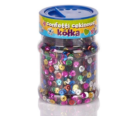 Confetti cekinowe kółka - mix kolorów 100g -
