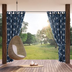 Zasłona gotowa Garden 14 na Szelkach 155 x 240 cm, Granatowy
