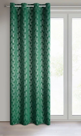 ZASŁONA GOTOWA D91 POLI 140 X 250 CM ZIELONY