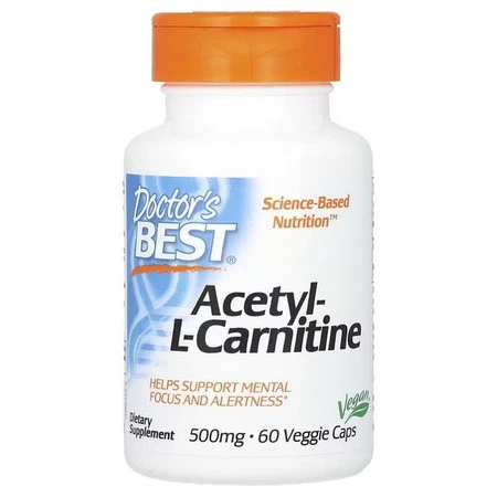 Doctor's Best Acetyl L-Carnitine 500mg na wsparcie zdrowego stylu życia 60 kaps. vege