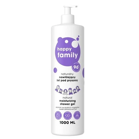 Naturalny nawilżający żel pod prysznic HAPPY FAMILY 1000 ml