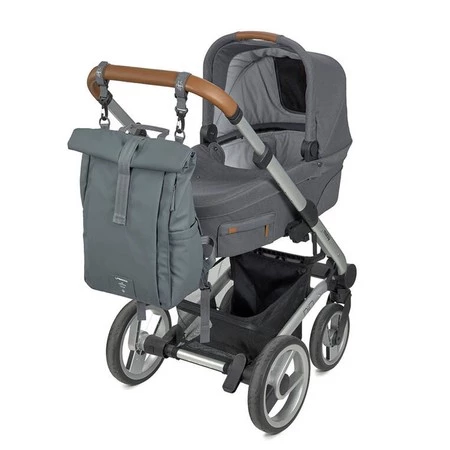 Lassig Green Label Plecak dla mam z akcesoriami Rolltop Up Backpack anthracite