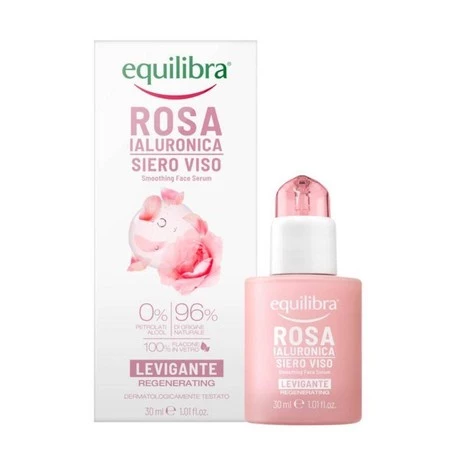 Equilibra − Różane serum wygładzające z kwasem hialuronowym − 30 ml