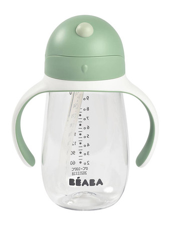 Beaba Bidon niekapek ze słomką tritanowy 300 ml Sage green