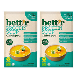 Zestaw: 2x BETT’R Zupa błyskawiczna z ciecierzycą, wysokobiałkowa, wegańska, bezglutenowa BIO 30 g