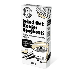 Diet-Food Suchy Makaron Owsiany Shirataki Konjac Spaghetti Bezglutenowy 80g