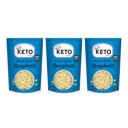 Zestaw: 3x Keto Chef Makaron Konjac Typu Noodle Spaghetti Bezglutenowy Bio 270g
