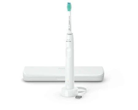 SONICARE SZCZOTKA 3100 SERIES WHITE + ETUI HX3673/13 (1xkońcówka, czujnik nacisku, 1xładowarka USB, 1xEtui)