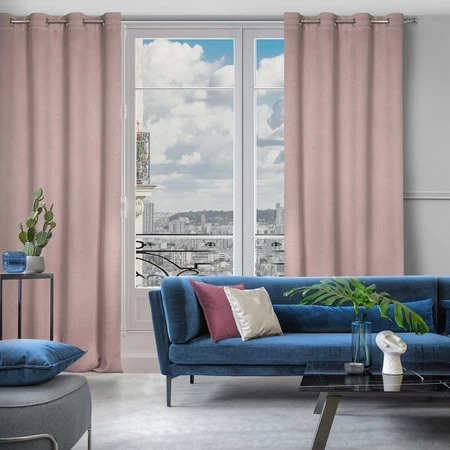 ZASŁONA GOTOWA CARLO 135 X 250 CM PUDROWY RÓŻ