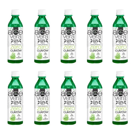 Zestaw 10x Napój aloesowy bez cukru 500 ml