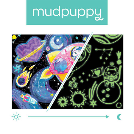 Mudpuppy Puzzle świecące w ciemności Kosmiczne marzenia 100 elementów 5+
