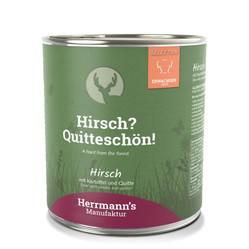 HERRMANN'S Selection Dog Hirsch - jeleń z pigwą (800g)