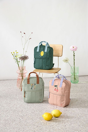 Lassig Plecak mini kwadratowy dla przedszkolaka Little Gang Lemon dark green