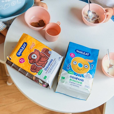 Smileat Bio Herbatniki z orkiszu, kakaowo-jabłkowe 10m+, 220 g