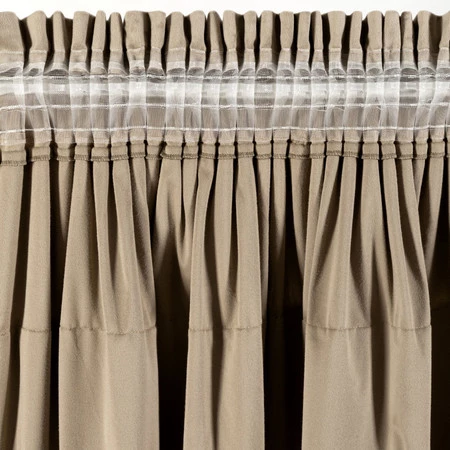 ZASŁONA GOTOWA AURA NA TAŚMIE 140 X 270 CM CIEMNOBEŻOWY