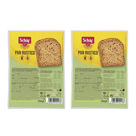 Zestaw: 2x Schar − Pan Rustico, chleb wiejski bezgl. − 250 g