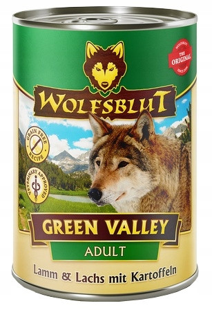 Wolfsblut Dog Green Valley – jagnięcina i łosoś - 395g