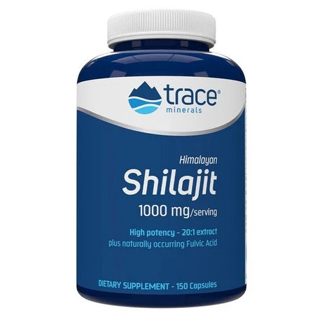 Trace Minerals Shilajit 1000 mg Grzyby naturalne wsparcie energii i witalności 150 kaps.