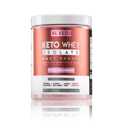 Keto Izolat Białka z olejem MCT Świeża Truskawka