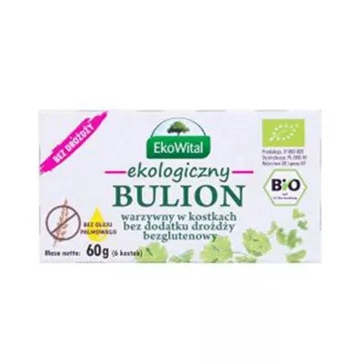 EkoWital − Bulion warzywny w kostkach bez drożdży bezgl. BIO − 60 g