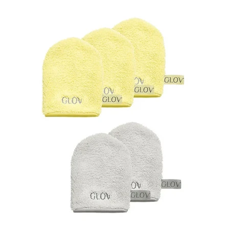 Water-Only Skin zestaw rękawiczek do demakijażu i oczyszczania twarzy  Baby Banana 3szt + Silver Stone 3szt